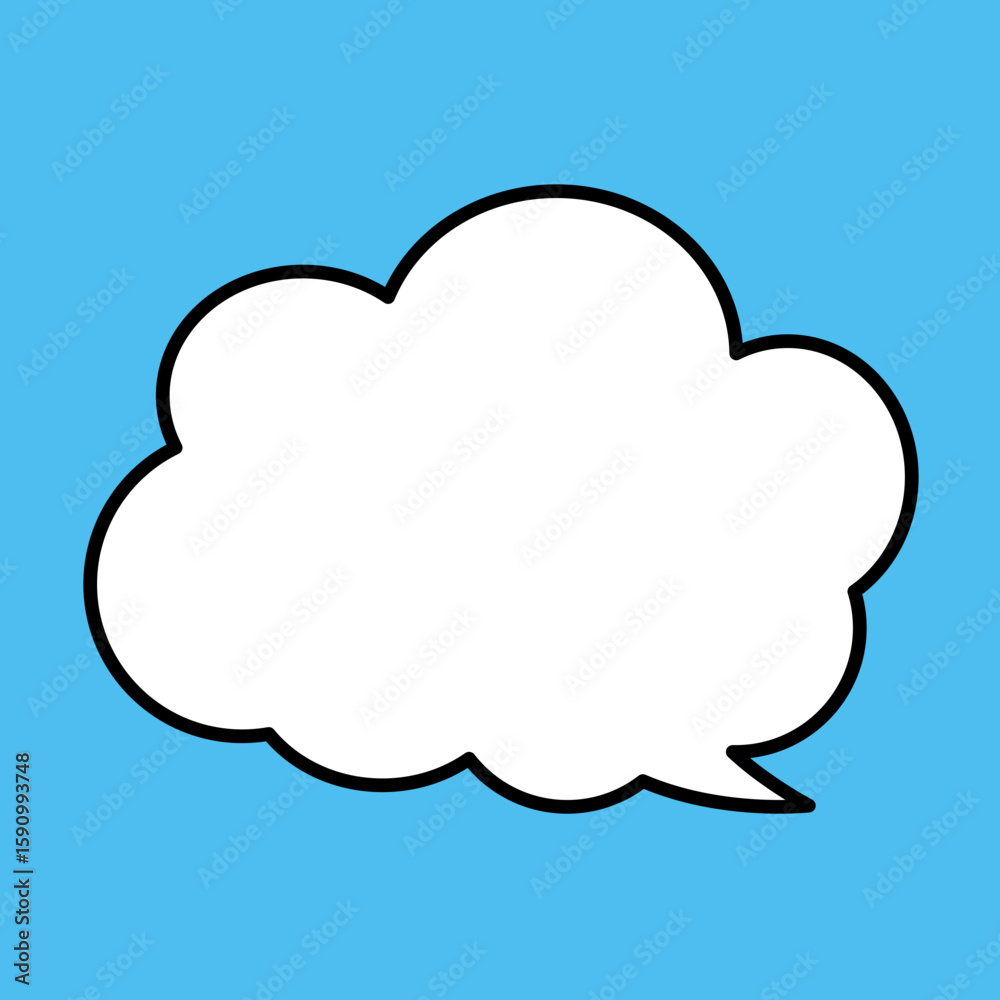 Thought bubble thinking cloud vector icon for apps and websites Thought bubble thinking cloud vector icon for apps and websites