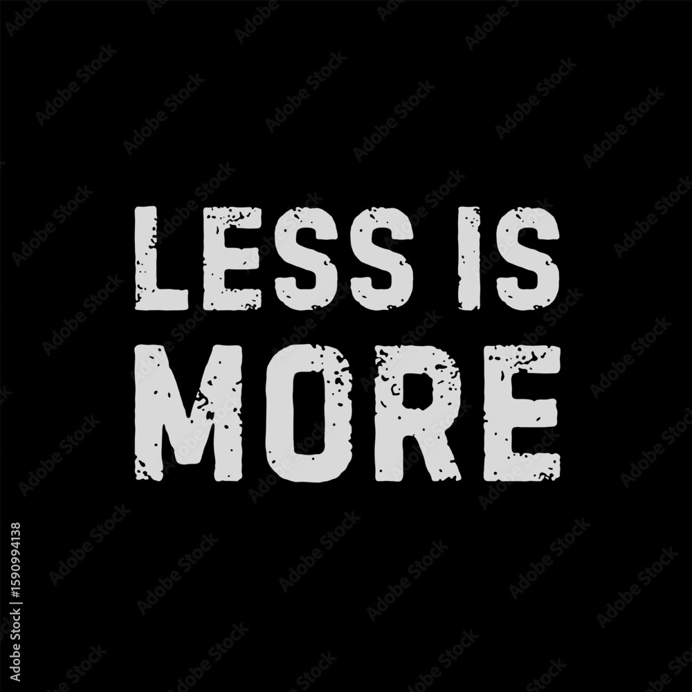 Obraz premium Vector text illustration for Less Is More.