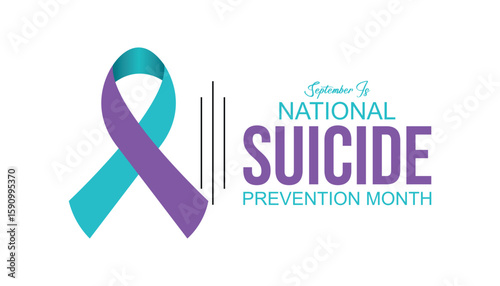 September is Vector illustration on the theme of National suicide prevention month observed each year during September banner, Holiday, poster, card and background design.
