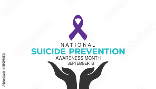 September is Vector illustration on the theme of National suicide prevention month observed each year during September banner, Holiday, poster, card and background design.