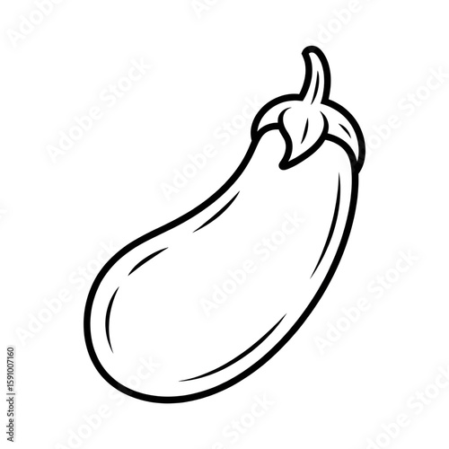 A beautiful line drawing of a brinjal coloring page