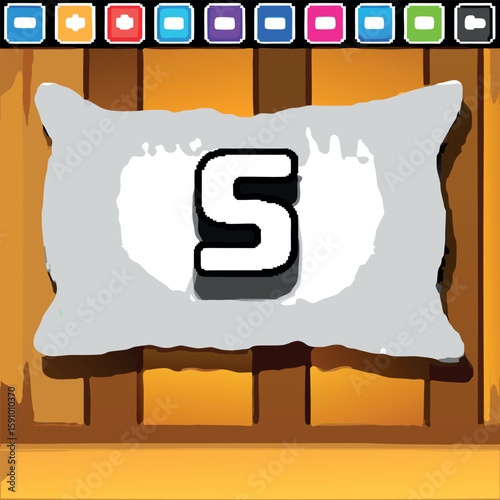 Creative logo design featuring a pillow with a letter inside suitable for branding