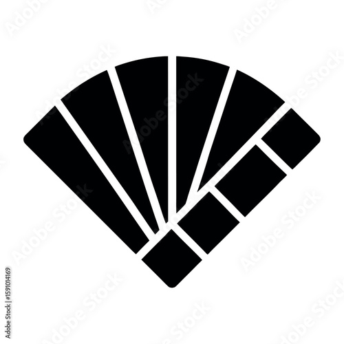 Minimalist color swatch palette icon with primary and secondary colors