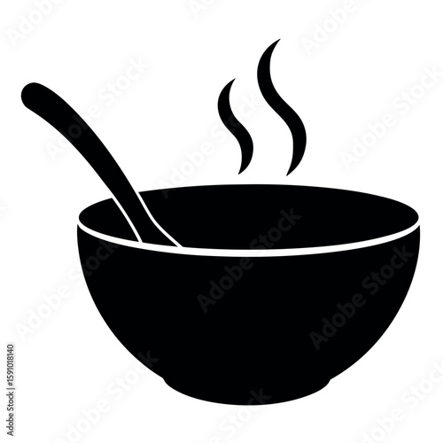 vector illustration of a bowl of soup