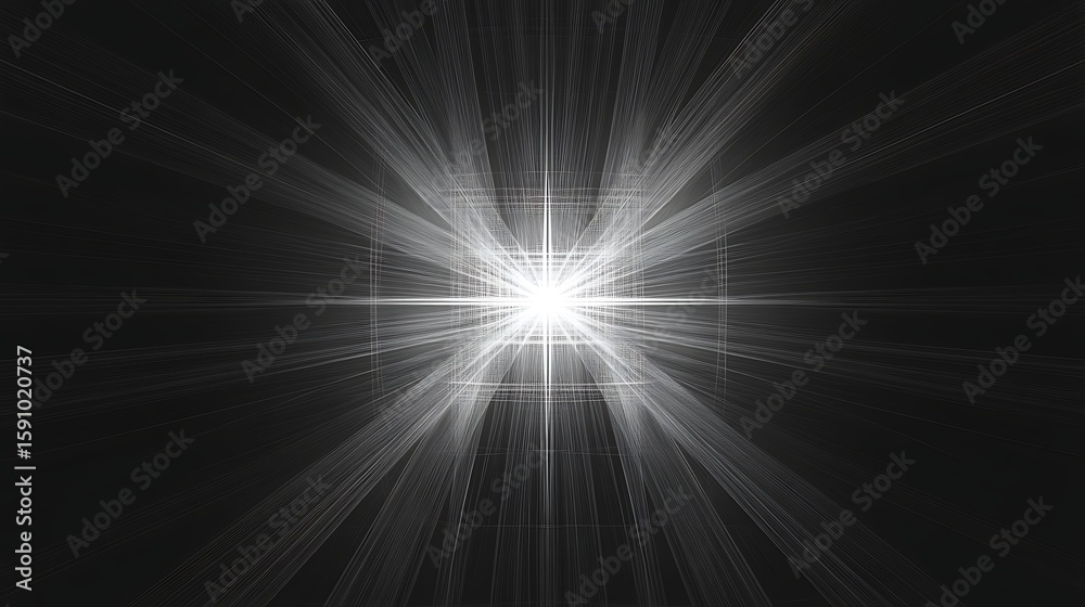 Fototapeta premium Abstract radiant light burst