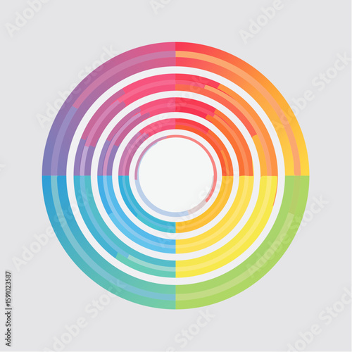 gentle loop of concentric circles softly expanding and contracting