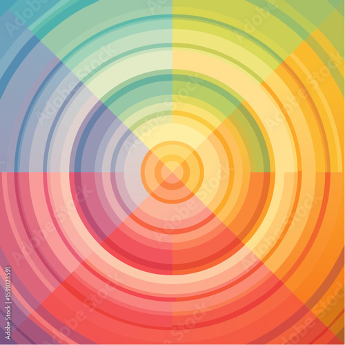 gentle loop of concentric circles softly expanding and contracting