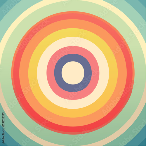 gentle loop of concentric circles softly expanding and contracting