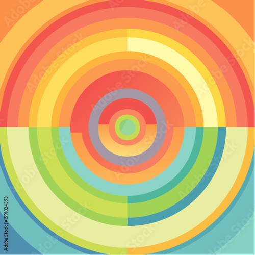 gentle loop of concentric circles softly expanding and contracting