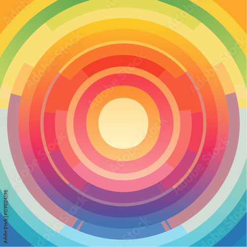 gentle loop of concentric circles softly expanding and contracting