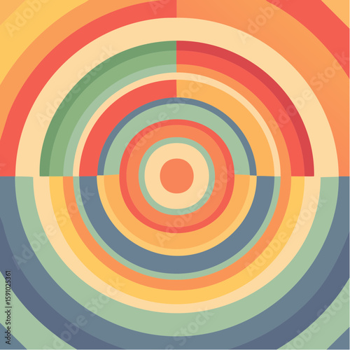 gentle loop of concentric circles softly expanding and contracting