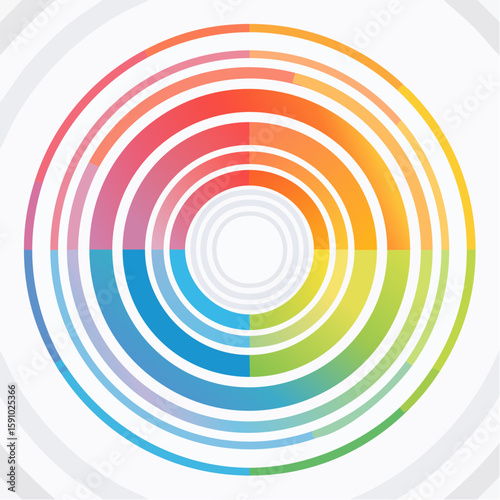gentle loop of concentric circles softly expanding and contracting