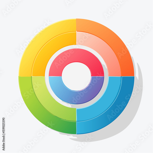gentle loop of concentric circles softly expanding and contracting