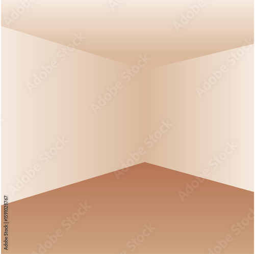 interior design background simple modern architecture style wall with floor and corner empty room illustration