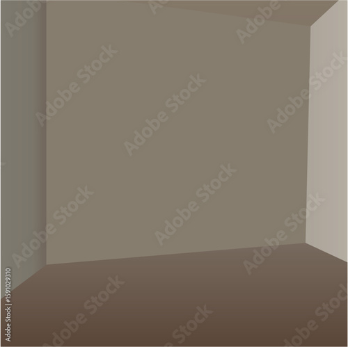 interior design background simple modern architecture style wall with floor and corner empty room illustration