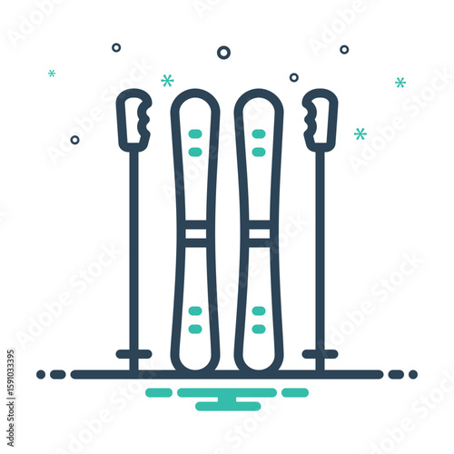 Mix icon for ski