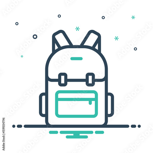 Mix icon for backpack