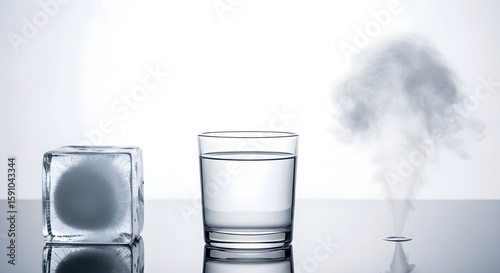 Water Cycle Stages: Ice, Liquid, and Vapor