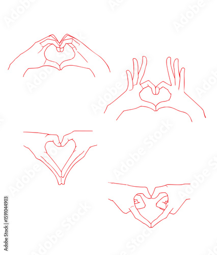 Heart shape2 - set of hands Heart shape2 - set of hands