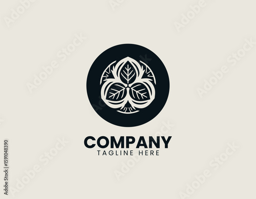Recycled material emblem vector logo design