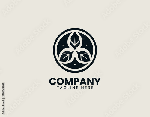 Recycled material emblem vector logo design