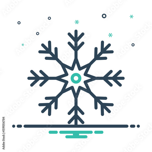 Mix icon for snowflake