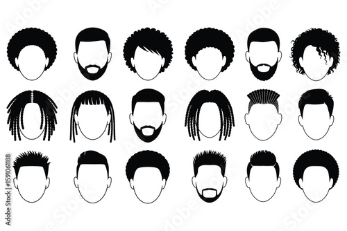 Diverse Hairstyles and Beards Collection haircuts women
