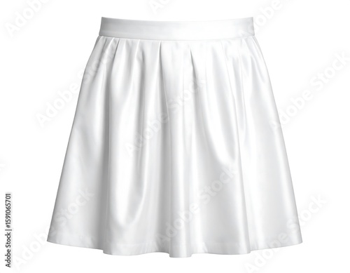 White pleated skirt