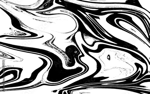 Abstract marble distorted monochrome background. Vector ink liquid creative psychedelic pattern. twirl bend dimension swirl line illustration background and marble ink. - Illustration