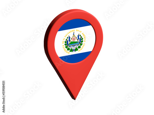 The flag of El Salvador, The flag of El Salvador in location icon, mockup of El Salvador flag Free Download The flag of El Salvador, The flag of El Salvador in location icon, mockup of El Salvador flag - GFXLoad