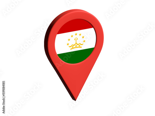 Free Download The flag of Tajikistan, The flag of Tajikistan in location icon, mockup of Tajikistan flag - GFXLoad