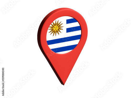 The flag of Uruguay, The flag of Uruguay in location icon, mockup of Uruguay flag Free Download The flag of Uruguay, The flag of Uruguay in location icon, mockup of Uruguay flag - GFXLoad
