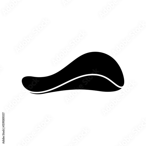 Potato chips silhouette icon vector flat design.