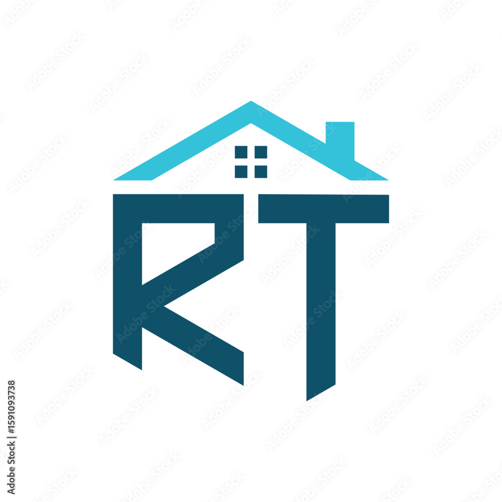 RT House Logo Design Template. Letter RT Logo for Real Estate, Construction or any House Related Business RT House Logo Design Template. Letter RT Logo for Real Estate, Construction or any House Related Business
