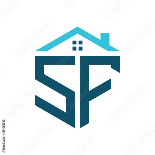 SF House Logo Design Template. Letter SF Logo for Real Estate, Construction or any House Related Business