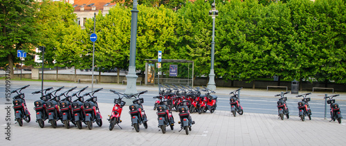 Electric scooter sharing in Vilnius city center