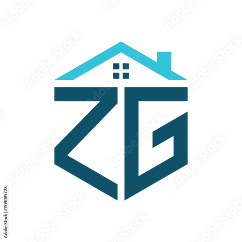 ZG House Logo Design Template. Letter ZG Logo for Real Estate, Construction or any House Related Business
