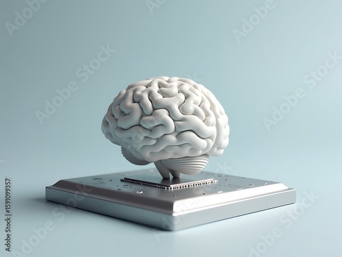 Artificial intelligence ai brain concept machine learning neural network