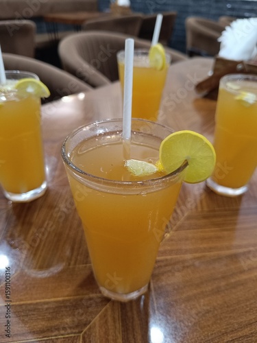 Nimbu masala drink with selective focus