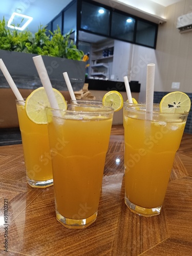 Nimbu masala drink with selective focus