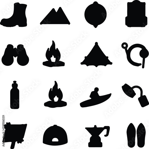 Black silhouette design showing a detailed architectural structure with great precision