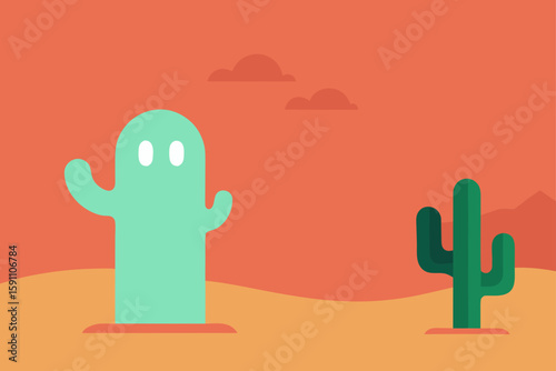 saguaro cactus in the desert