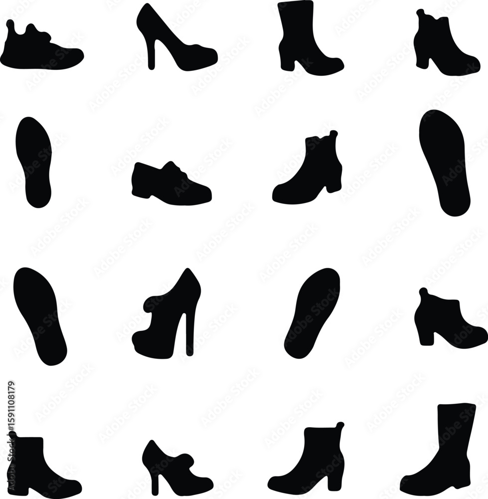Obraz premium Elegant black silhouette design eight zero one for various creative applications