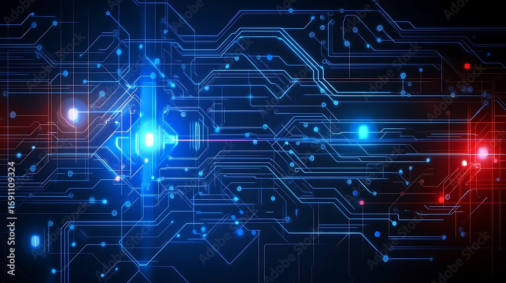 Fototapeta premium Circuit board technology abstract (1)