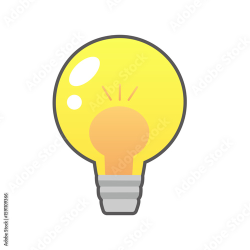 ひらめきを表す電球のイラスト