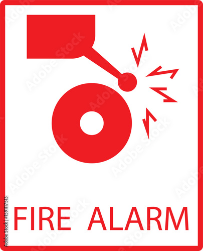 vector illustration of a Fire alarm icon
