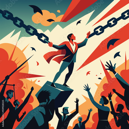 Abstract vector illustration of people dancing at a disco party, a fun crowd silhouette design