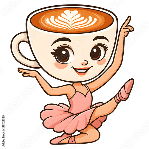 Wallpaper Mural Ballerina Cappuccina Italian Brainrot Meme Character Torontodigital.ca