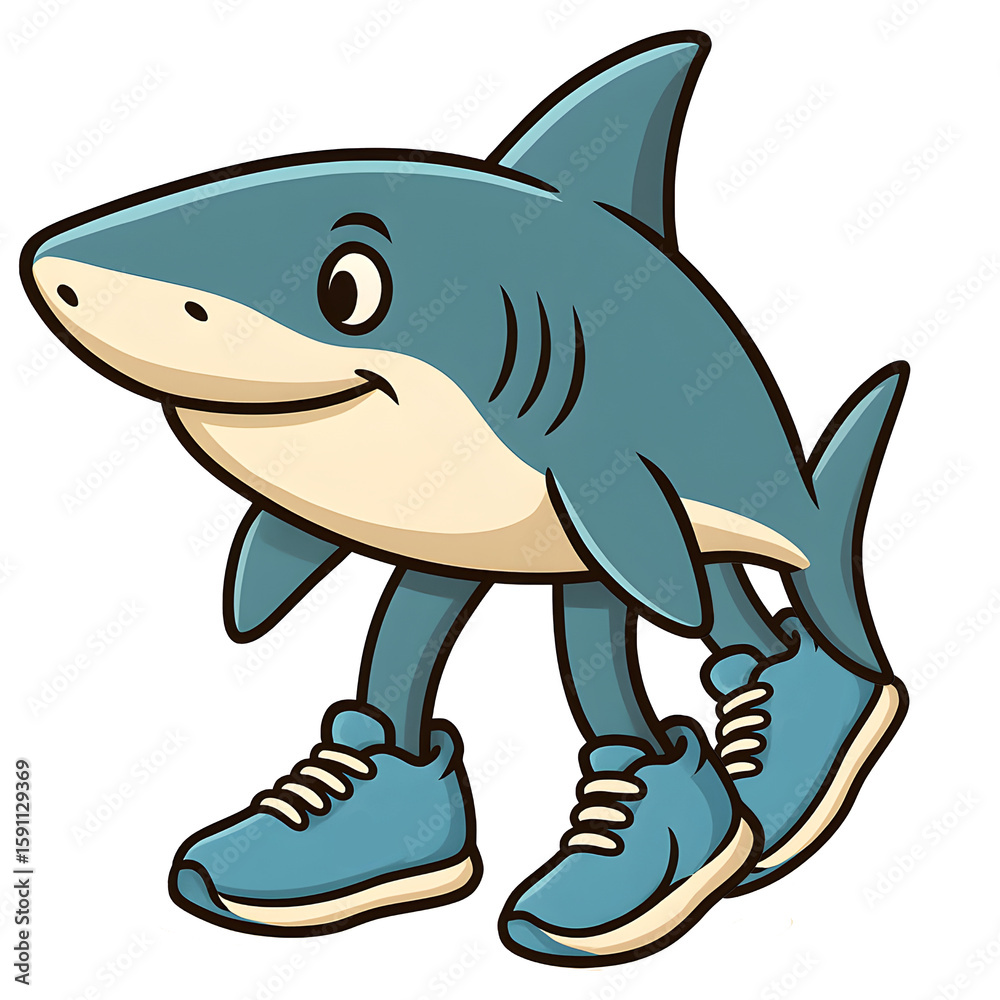 Obraz premium Tralalero Tralala shark Italian Brainrot Meme Character
