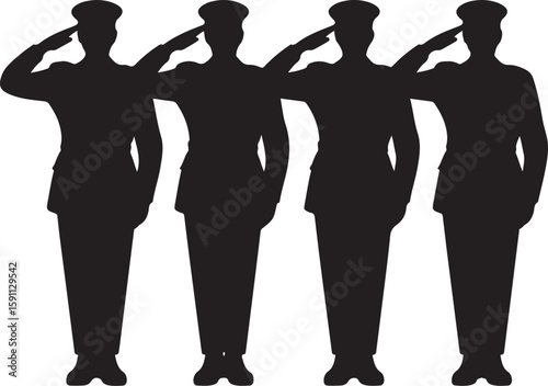 Soldier Salute Clipart Bundle – Vector Style

